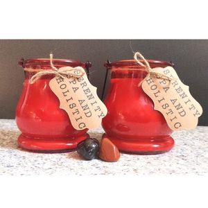 Pair of jar soy candles